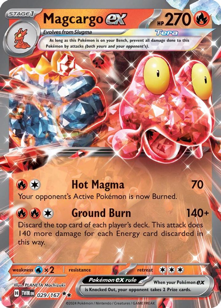 Magcargo ex - [  029/167 ] - Double Rare - Pokemon SV06 Twilight Masquerade