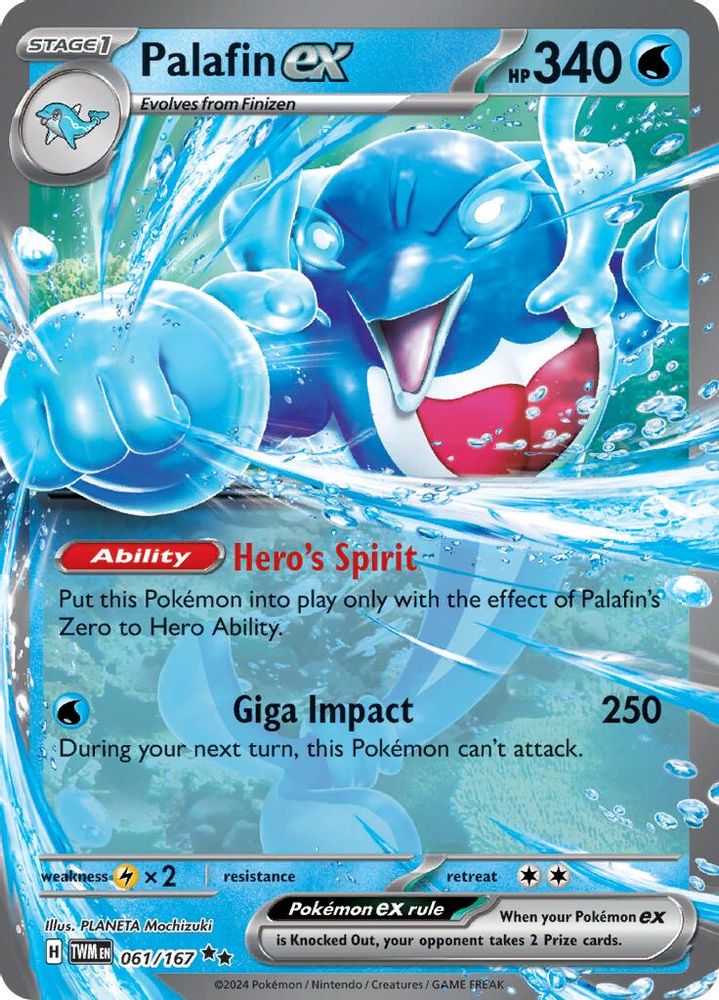 Palafin ex - [  061/167 ] - Double Rare - Pokemon SV06 Twilight Masquerade