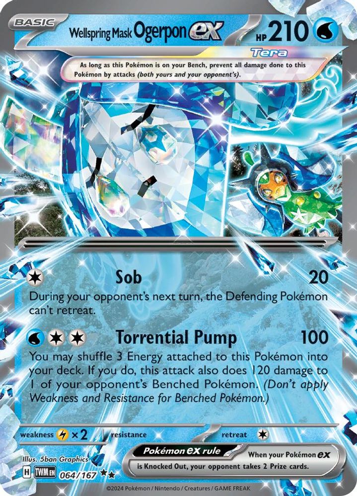 Wellspring Mask Ogerpon ex - [  064/167 ] - Double Rare - Pokemon SV06 Twilight Masquerade