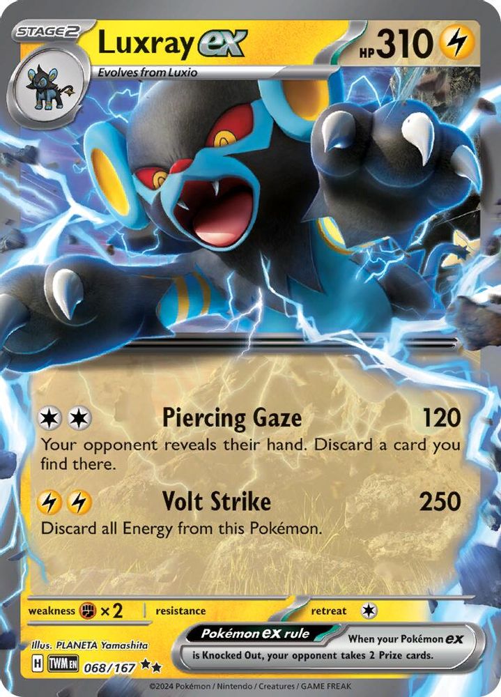 Luxray ex - [  068/167 ] - Double Rare - Pokemon SV06 Twilight Masquerade