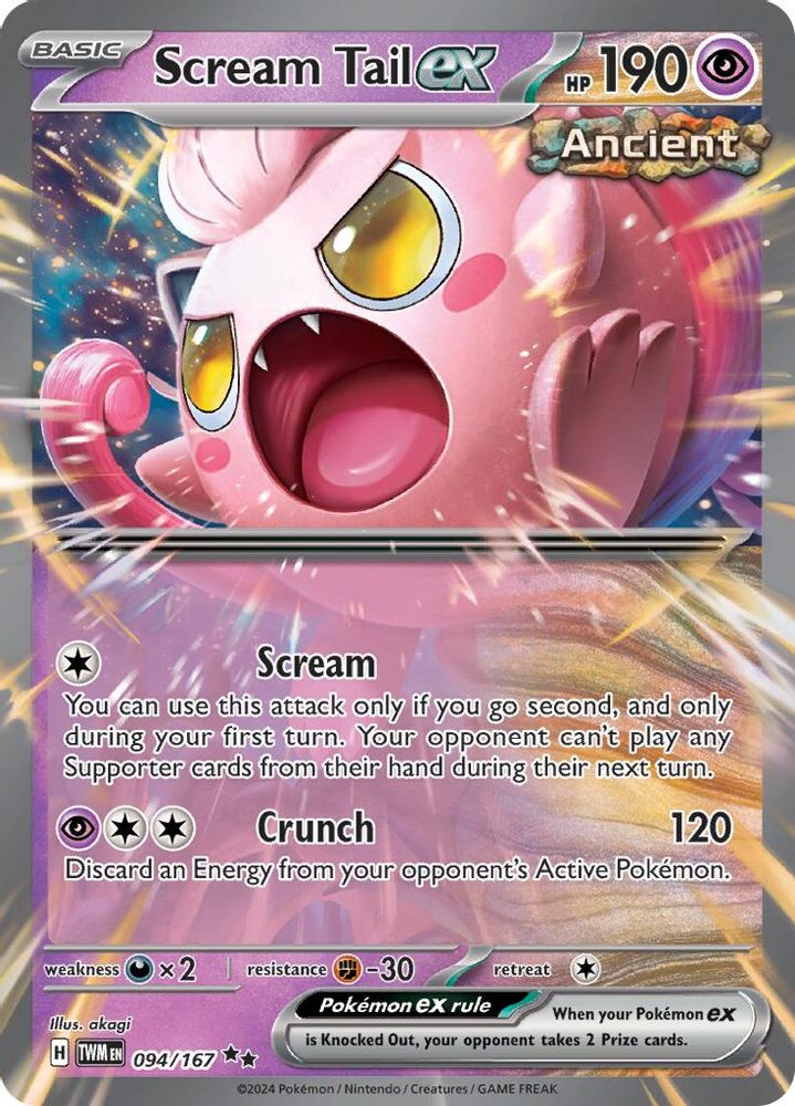Scream Tail ex - [  094/167 ] - Double Rare - Pokemon SV06 Twilight Masquerade