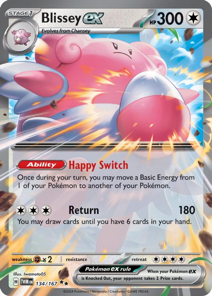 Blissey ex - [  134/167 ] - Double Rare - Pokemon SV06 Twilight Masquerade