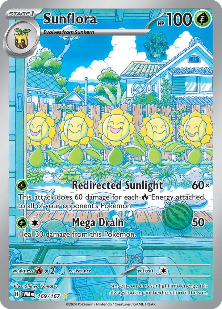 Sunflora - [  169/167 ] - Illustration Rare - Pokemon SV06 Twilight Masquerade