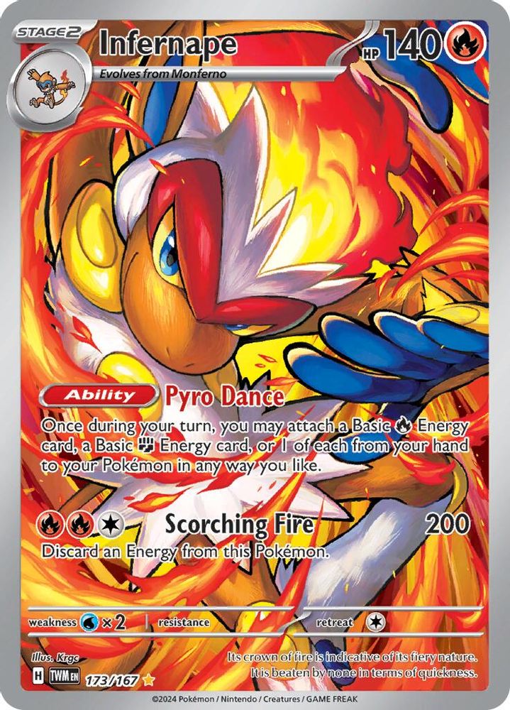 Infernape - [  173/167 ] - Illustration Rare - Pokemon SV06 Twilight Masquerade