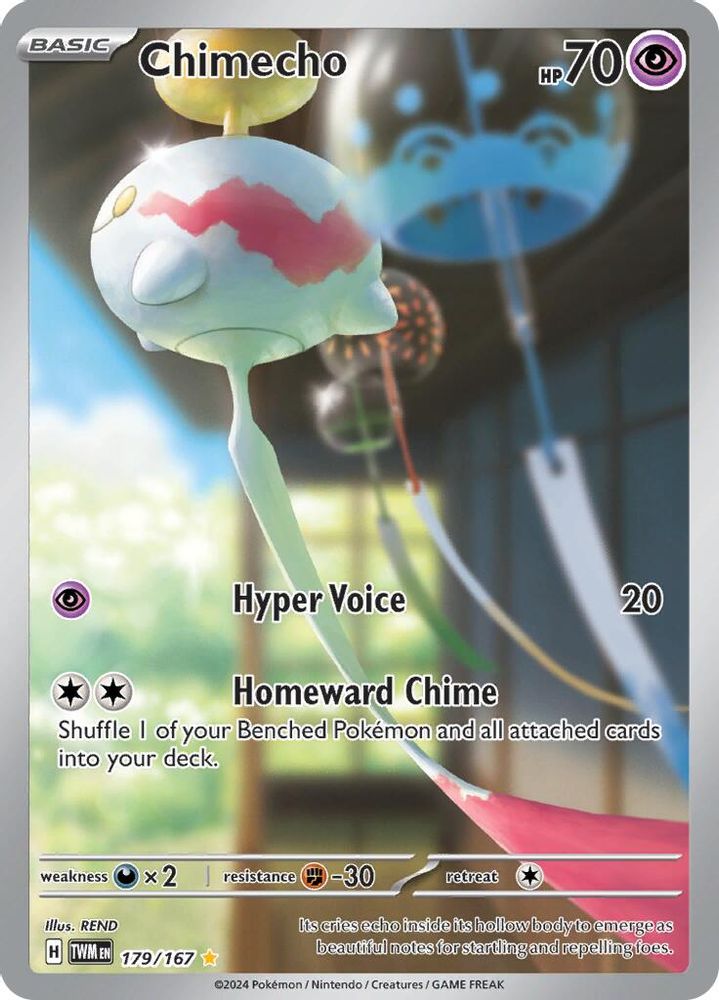 Chimecho - [  179/167 ] - Illustration Rare - Pokemon SV06 Twilight Masquerade