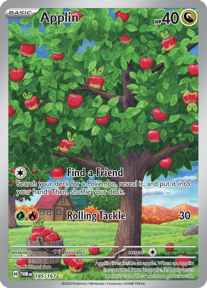 Applin - [  185/167 ] - Illustration Rare - Pokemon SV06 Twilight Masquerade