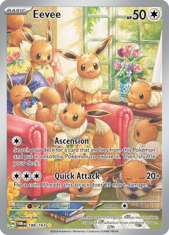 Eevee - [  188/167 ] - Illustration Rare - Pokemon SV06 Twilight Masquerade