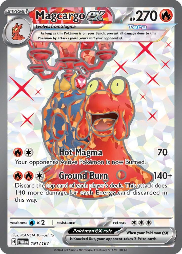 Magcargo ex - [  191/167 ] - Ultra Rare - Pokemon SV06 Twilight Masquerade