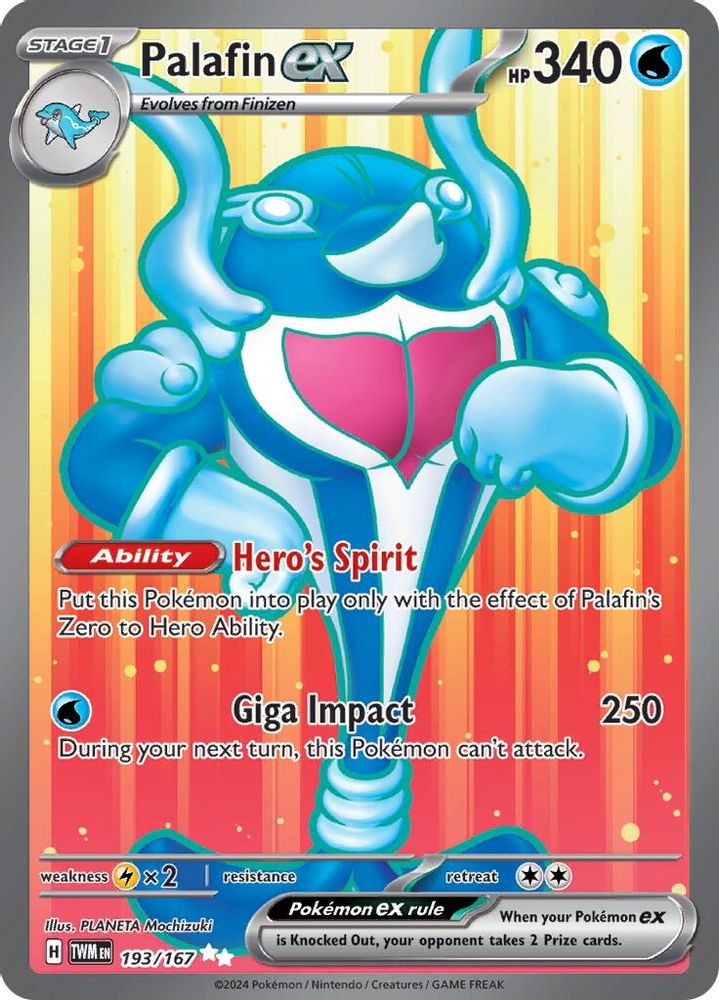 Palafin ex - [  193/167 ] - Ultra Rare - Pokemon SV06 Twilight Masquerade