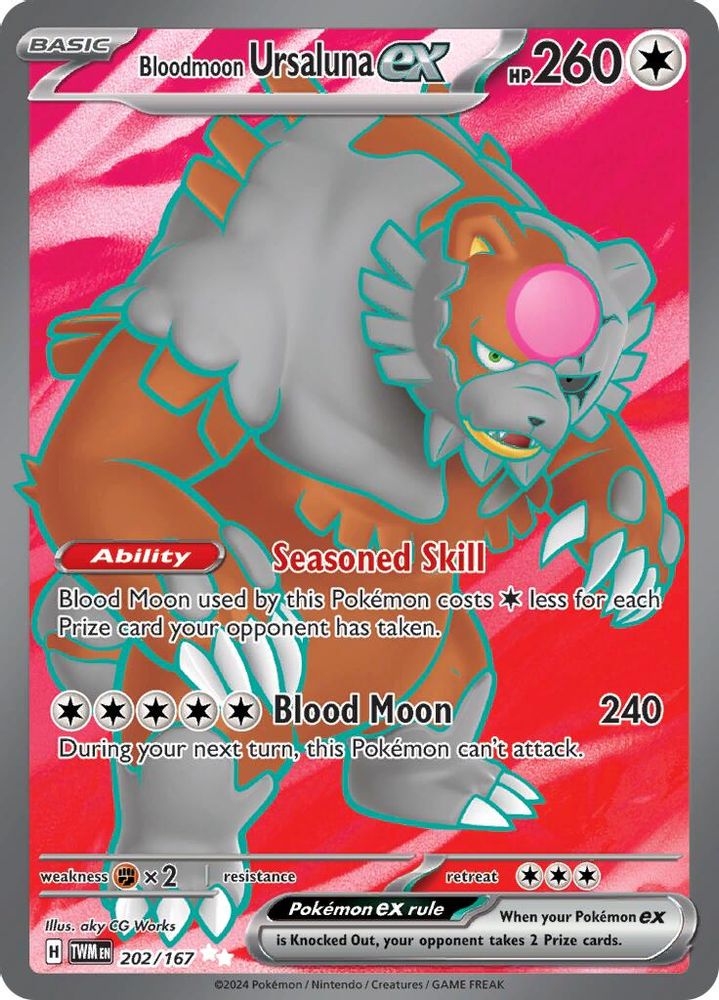 Bloodmoon Ursaluna ex - [  202/167 ] - Ultra Rare - Pokemon SV06 Twilight Masquerade