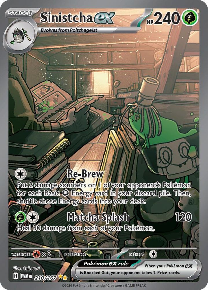 Sinistcha ex - [  210/167 ] - Special Illustration Rare - Pokemon SV06 Twilight Masquerade