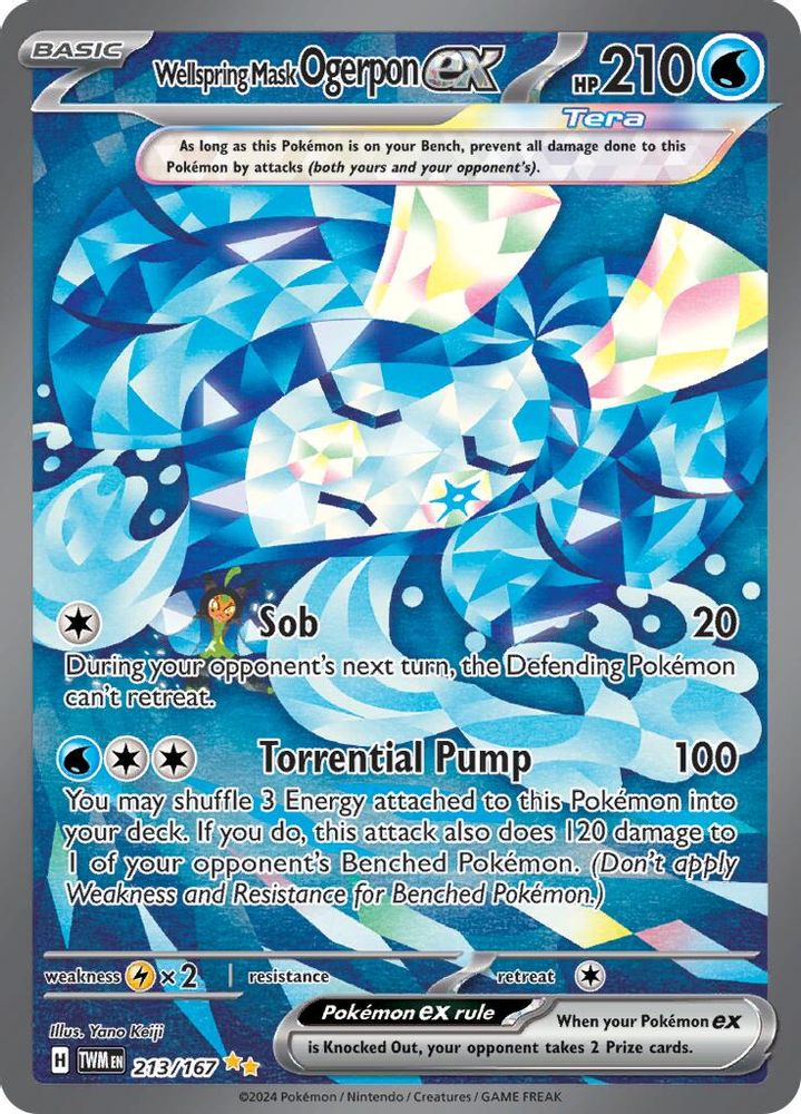Wellspring Mask Ogerpon ex - [  213/167 ] - Special Illustration Rare - Pokemon SV06 Twilight Masquerade