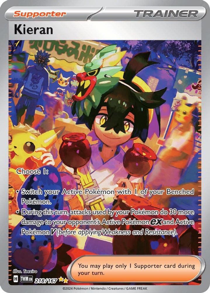 Kieran - [  218/167 ] - Special Illustration Rare - Pokemon SV06 Twilight Masquerade