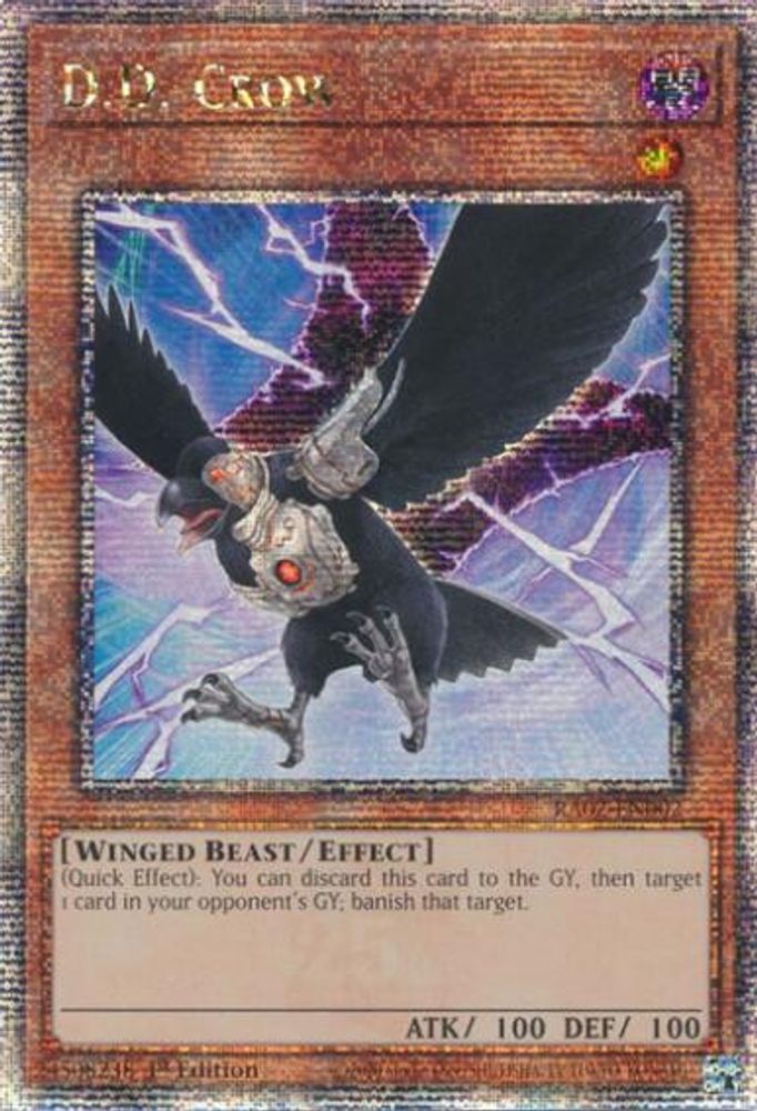 [QUARTER CENTURY] D.D. Crow (Quarter Century Secret Rare) - (RA02-EN002) - 1st Edition
