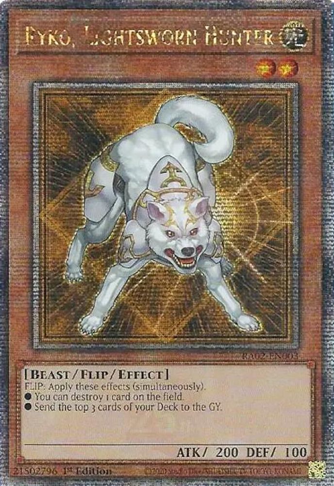 [QUARTER CENTURY] Ryko, Lightsworn Hunter (Quarter Century Secret Rare) - (RA02-EN003) - 1st Edition