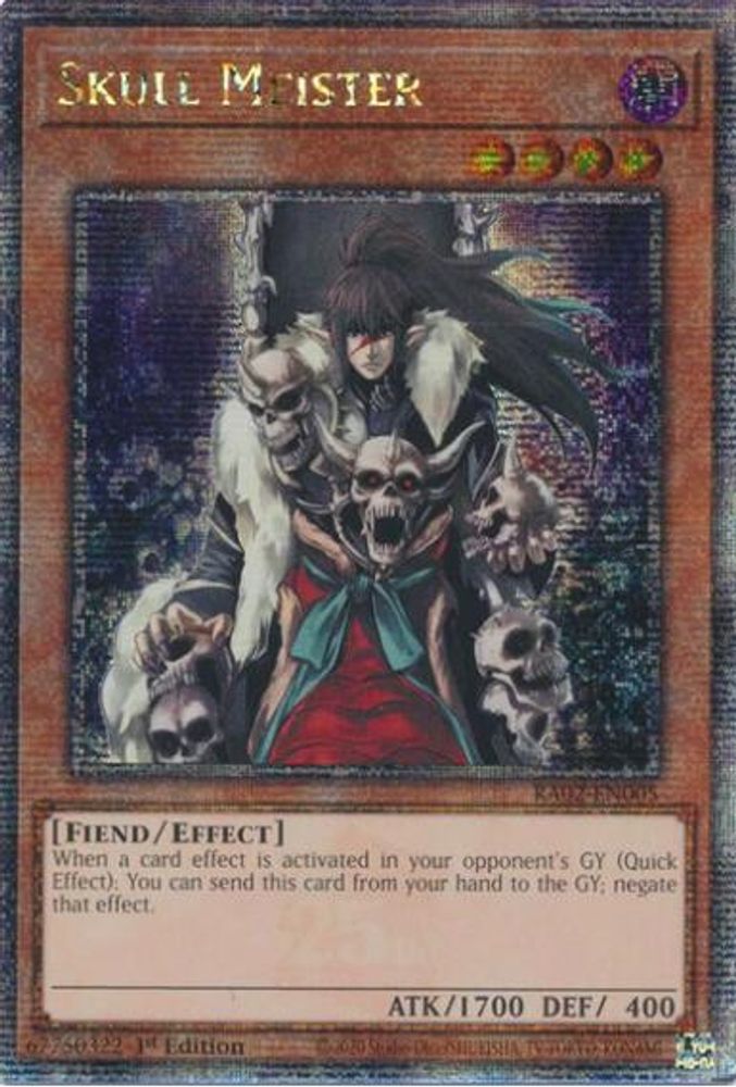 [QUARTER CENTURY] Skull Meister (Quarter Century Secret Rare) - (RA02-EN005) - 1st Edition