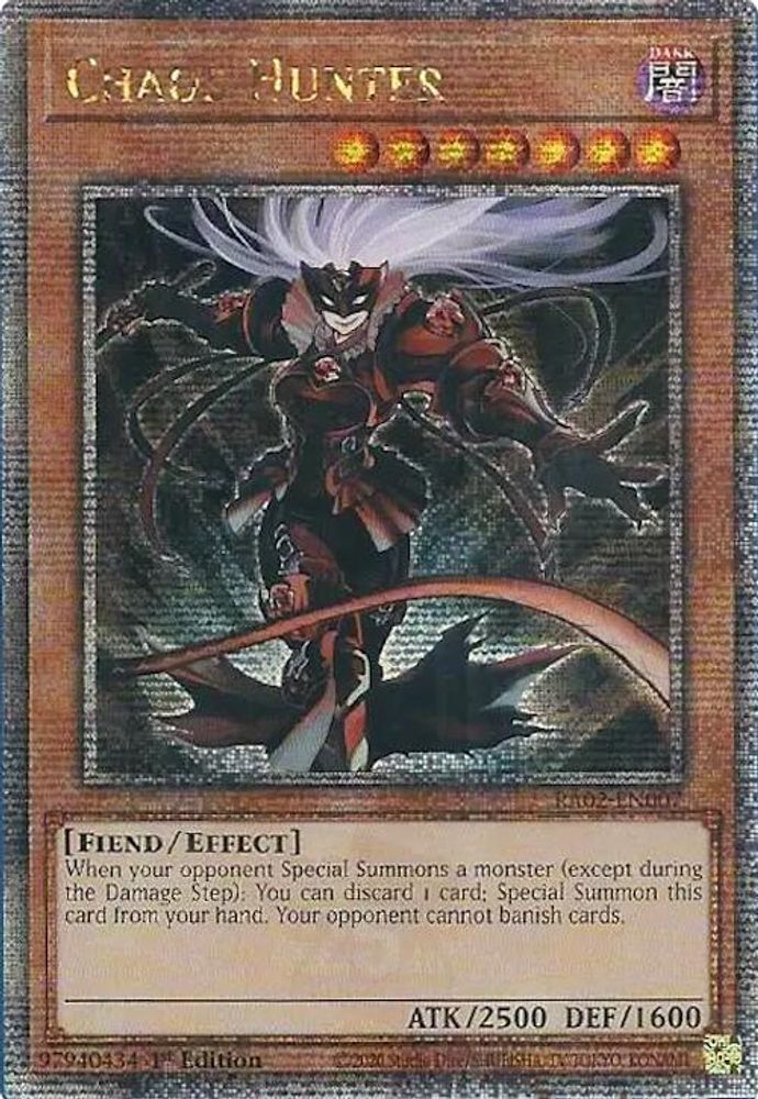 [QUARTER CENTURY] Chaos Hunter (Quarter Century Secret Rare) - (RA02-EN007) - 1st Edition