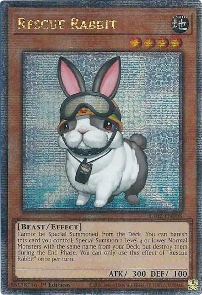 [QUARTER CENTURY] Rescue Rabbit (Quarter Century Secret Rare) - (RA02-EN008) - 1st Edition
