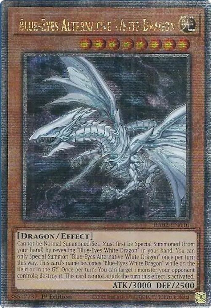 [QUARTER CENTURY] Blue-Eyes Alternative White Dragon (Quarter Century Secret Rare) - (RA02-EN010) - 1st Edition