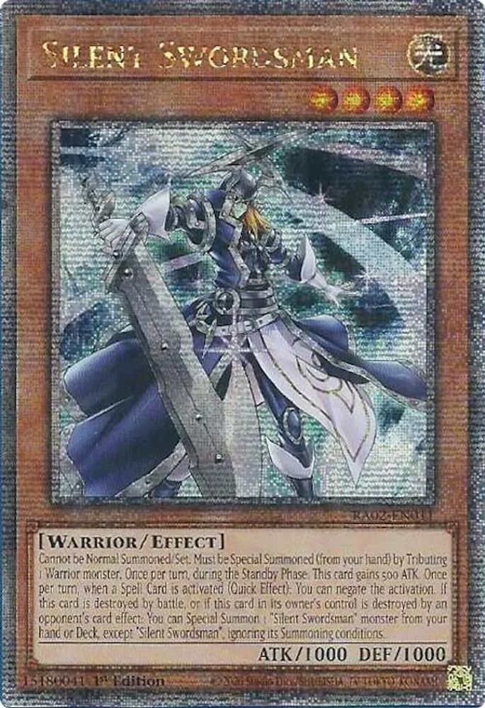 [QUARTER CENTURY] Silent Swordsman (Quarter Century Secret Rare) - (RA02-EN011) - 1st Edition