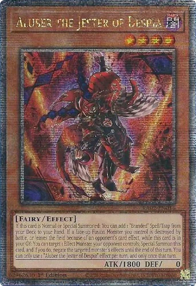 [QUARTER CENTURY] Aluber the Jester of Despia (Quarter Century Secret Rare) - (RA02-EN016) - 1st Edition