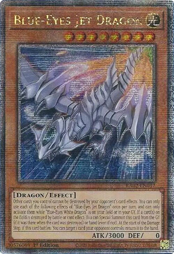 [QUARTER CENTURY] Blue-Eyes Jet Dragon (Quarter Century Secret Rare) - (RA02-EN017) - 1st Edition