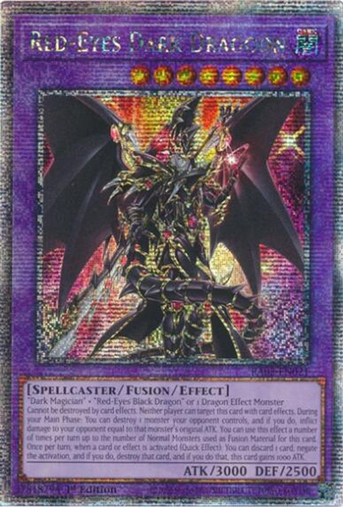 [QUARTER CENTURY] Red-Eyes Dark Dragoon (Quarter Century Secret Rare) - (RA02-EN021) - 1st Edition