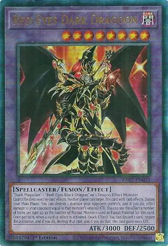 Red-Eyes Dark Dragoon (PUR) - (RA02-EN021) - Prismatic Ultimate Rare 1st Edition