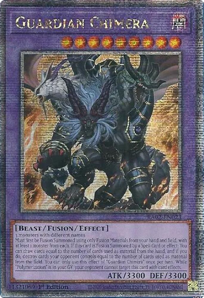 [QUARTER CENTURY] Guardian Chimera (Quarter Century Secret Rare) - (RA02-EN023) - 1st Edition