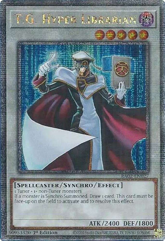 [QUARTER CENTURY] T.G. Hyper Librarian (Quarter Century Secret Rare) - (RA02-EN027) - 1st Edition