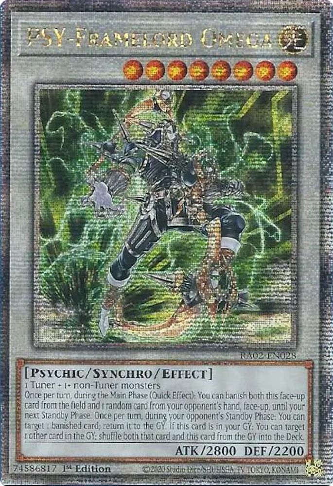 [QUARTER CENTURY] PSY-Framelord Omega (Quarter Century Secret Rare) - (RA02-EN028) - 1st Edition
