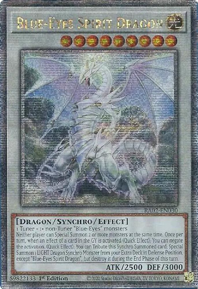 [QUARTER CENTURY] Blue-Eyes Spirit Dragon (Quarter Century Secret Rare) - (RA02-EN030) - 1st Edition