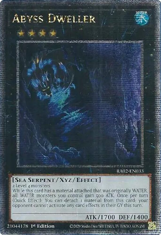 [QUARTER CENTURY] Abyss Dweller (Quarter Century Secret Rare) - (RA02-EN033) - 1st Edition