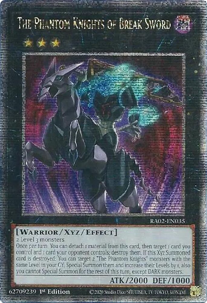 [QUARTER CENTURY] The Phantom Knights of Break Sword (Quarter Century Secret Rare) - (RA02-EN035) - 1st Edition
