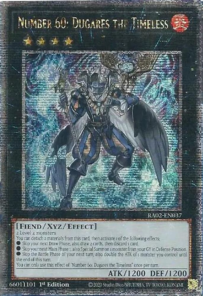 [QUARTER CENTURY] Number 60: Dugares the Timeless (Quarter Century Secret Rare) - (RA02-EN037) - 1st Edition
