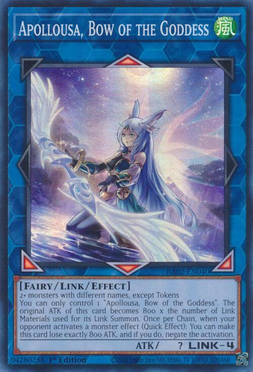 [SUPER RARE] Apollousa, Bow of the Goddess - RA02-EN040 - 1st Edition
