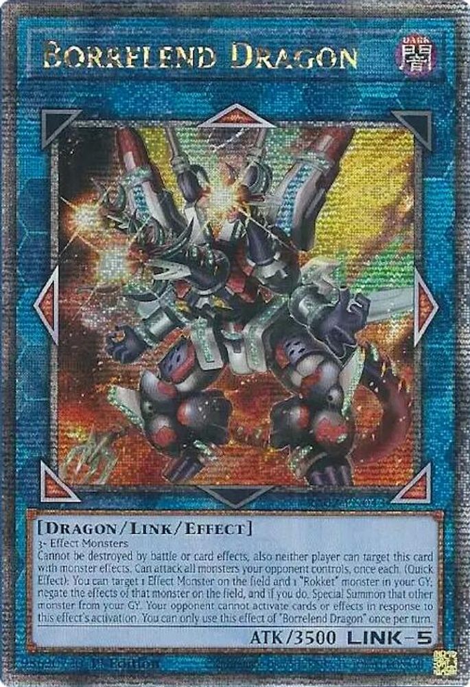 [QUARTER CENTURY] Borrelend Dragon (Quarter Century Secret Rare) - (RA02-EN043) - 1st Edition