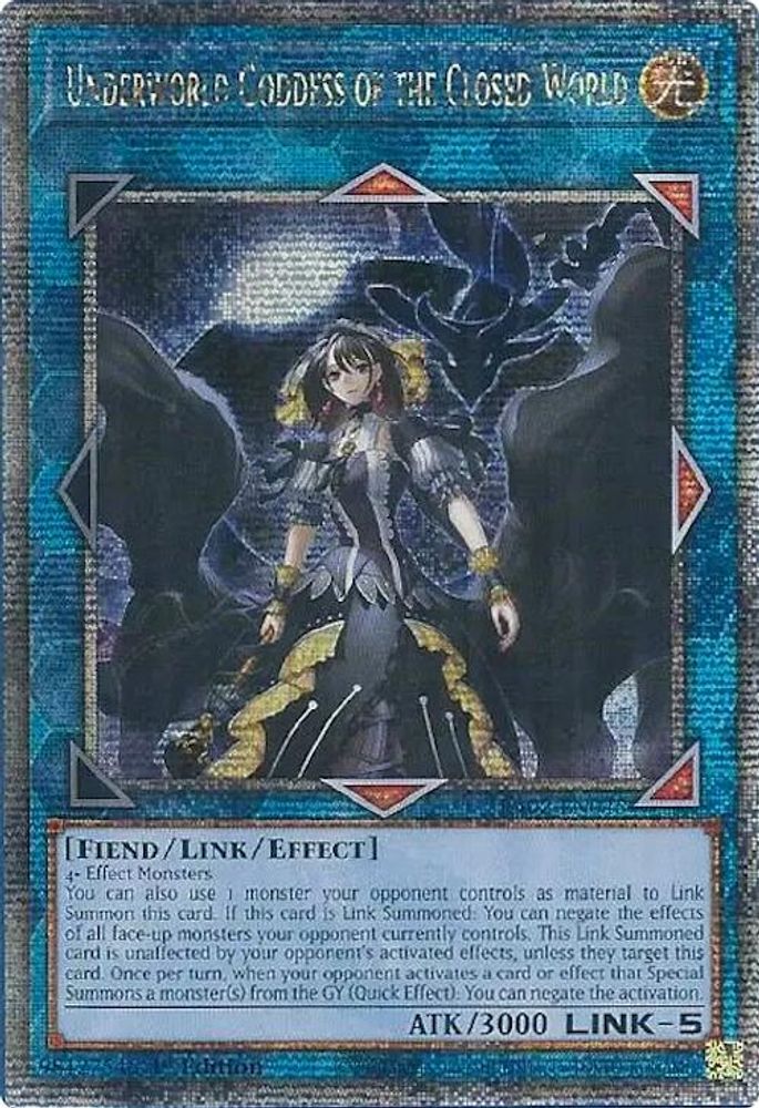 [QUARTER CENTURY] Underworld Goddess of the Closed World (Quarter Century Secret Rare) - (RA02-EN045) - 1st Edition