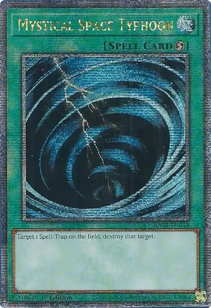[QUARTER CENTURY] Mystical Space Typhoon (Quarter Century Secret Rare) - (RA02-EN048) - 1st Edition