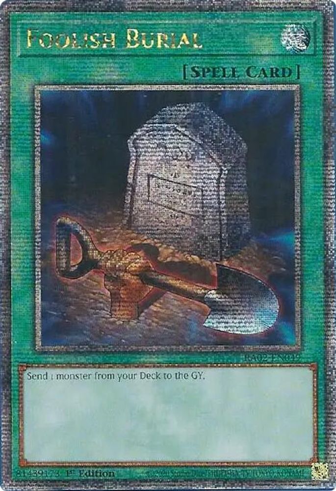[QUARTER CENTURY] Foolish Burial (Quarter Century Secret Rare) - (RA02-EN049) - 1st Edition