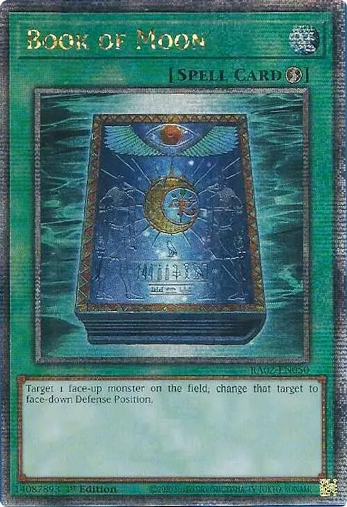 [QUARTER CENTURY] Book of Moon (Quarter Century Secret Rare) - (RA02-EN050) - 1st Edition