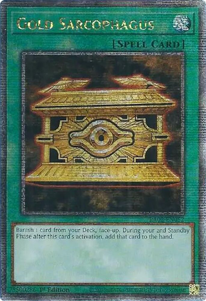 [QUARTER CENTURY] Gold Sarcophagus (Quarter Century Secret Rare) - (RA02-EN052) - 1st Edition