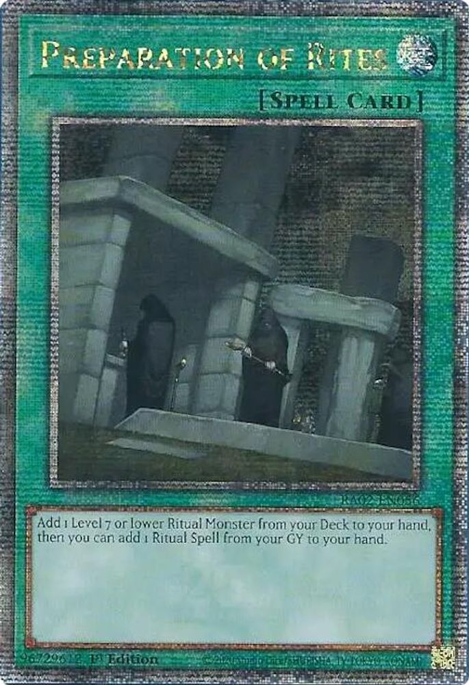 [QUARTER CENTURY] Preparation of Rites (Quarter Century Secret Rare) - (RA02-EN056) - 1st Edition