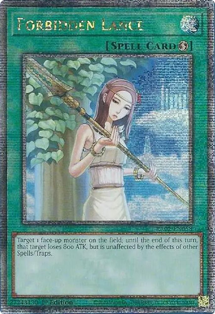 [QUARTER CENTURY] Forbidden Lance (Quarter Century Secret Rare) - (RA02-EN058) - 1st Edition