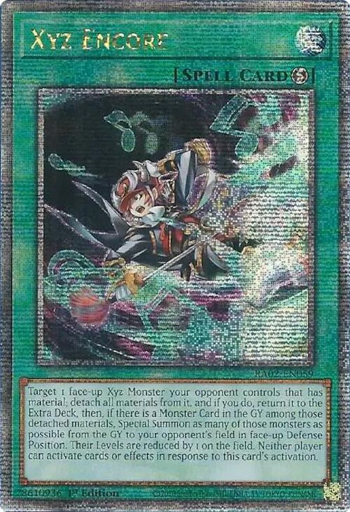 [QUARTER CENTURY] Xyz Encore (Quarter Century Secret Rare) - (RA02-EN059) - 1st Edition