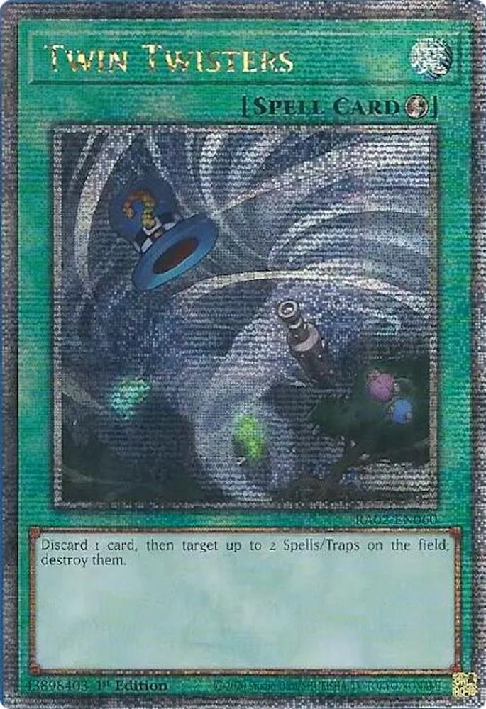 [QUARTER CENTURY] Twin Twisters (Quarter Century Secret Rare) - (RA02-EN060) - 1st Edition