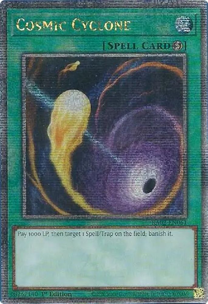 [QUARTER CENTURY] Cosmic Cyclone (Quarter Century Secret Rare) - (RA02-EN061) - 1st Edition