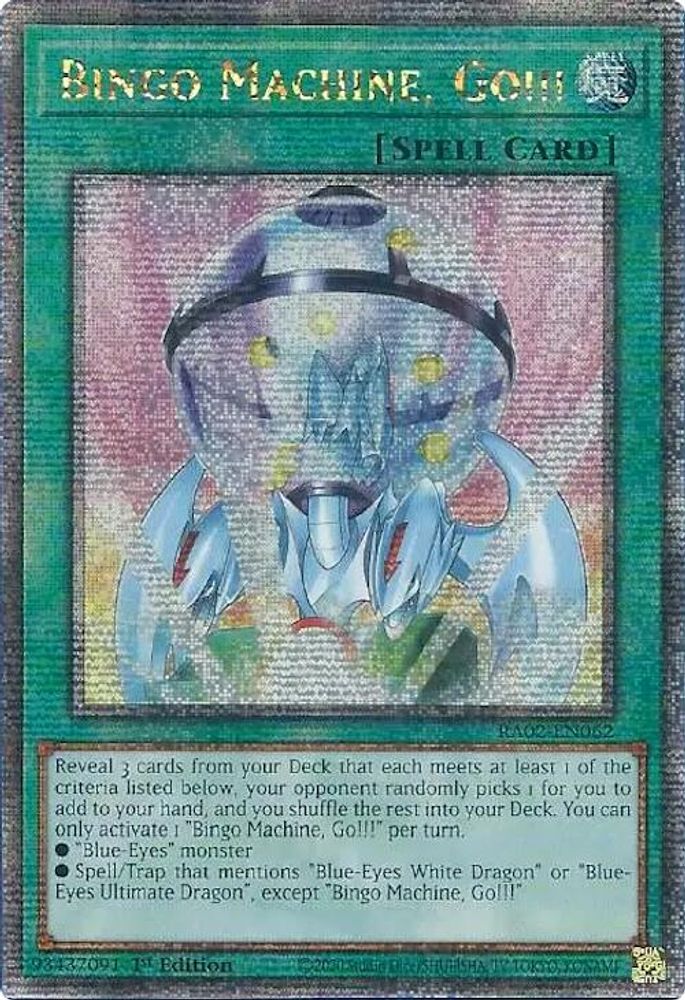 [QUARTER CENTURY] Bingo Machine, Go!!! (Quarter Century Secret Rare) - (RA02-EN062) - 1st Edition
