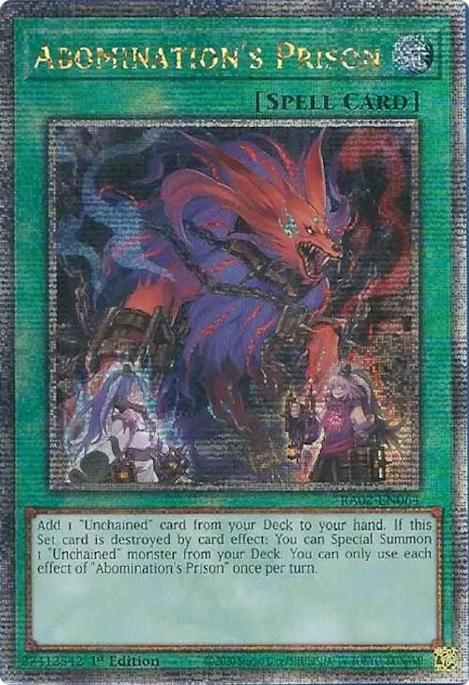 [QUARTER CENTURY] Abomination's Prison (Quarter Century Secret Rare) - (RA02-EN064) - 1st Edition