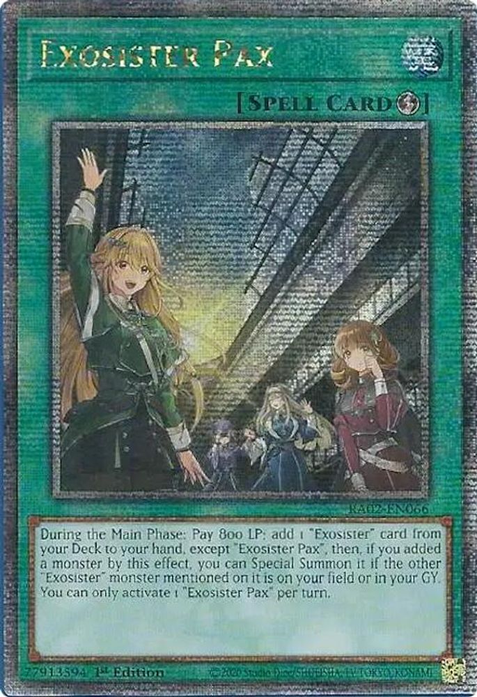 [QUARTER CENTURY] Exosister Pax (Quarter Century Secret Rare) - (RA02-EN066) - 1st Edition